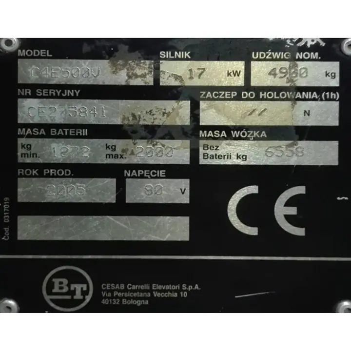 BT Forklift 5 ton - Master