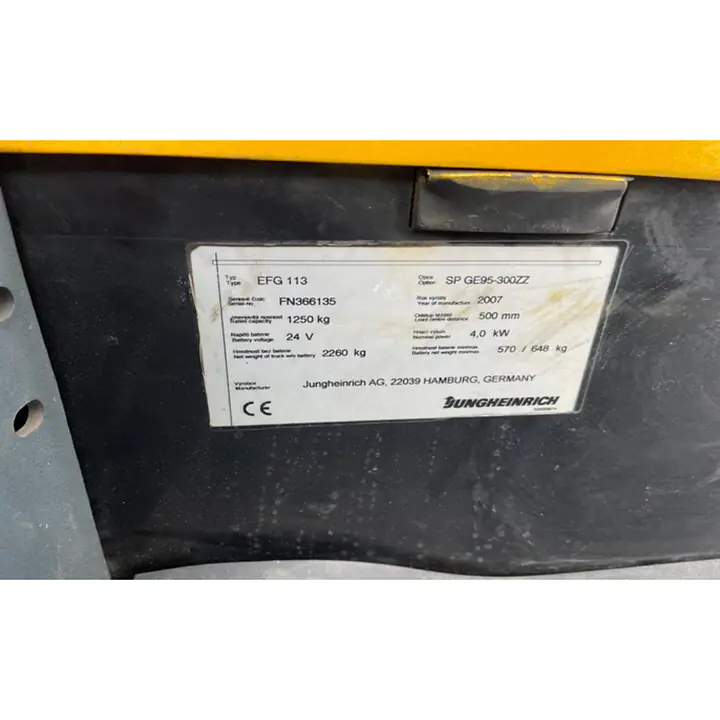 JUNGHEINRICH Forklift 1.25 ton - Master